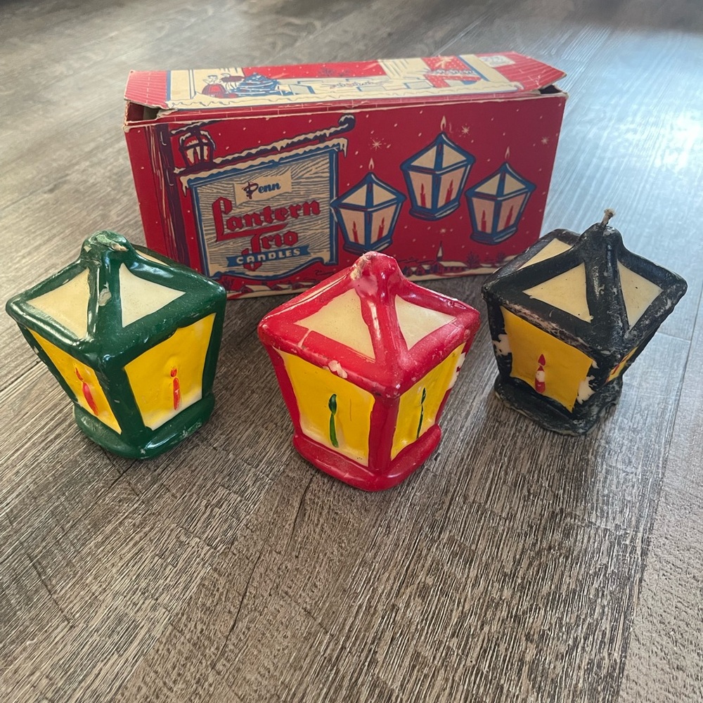 Vintage Penn Lantern candle set